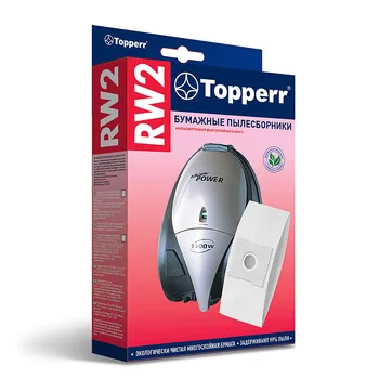 

Бумажные пылесборники Topperr 1024 RW2 для пылесосов ROWENTA Dymbo, 5 шт