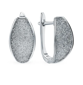 

Silver earrings with glitter sunlight sample 925