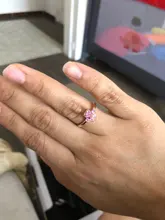 Anillos de Compromiso con diseño de Pata de Gato para mujer, anillos elegantes de circonia cúbica rosa para mujer, joyería de boda para mujer