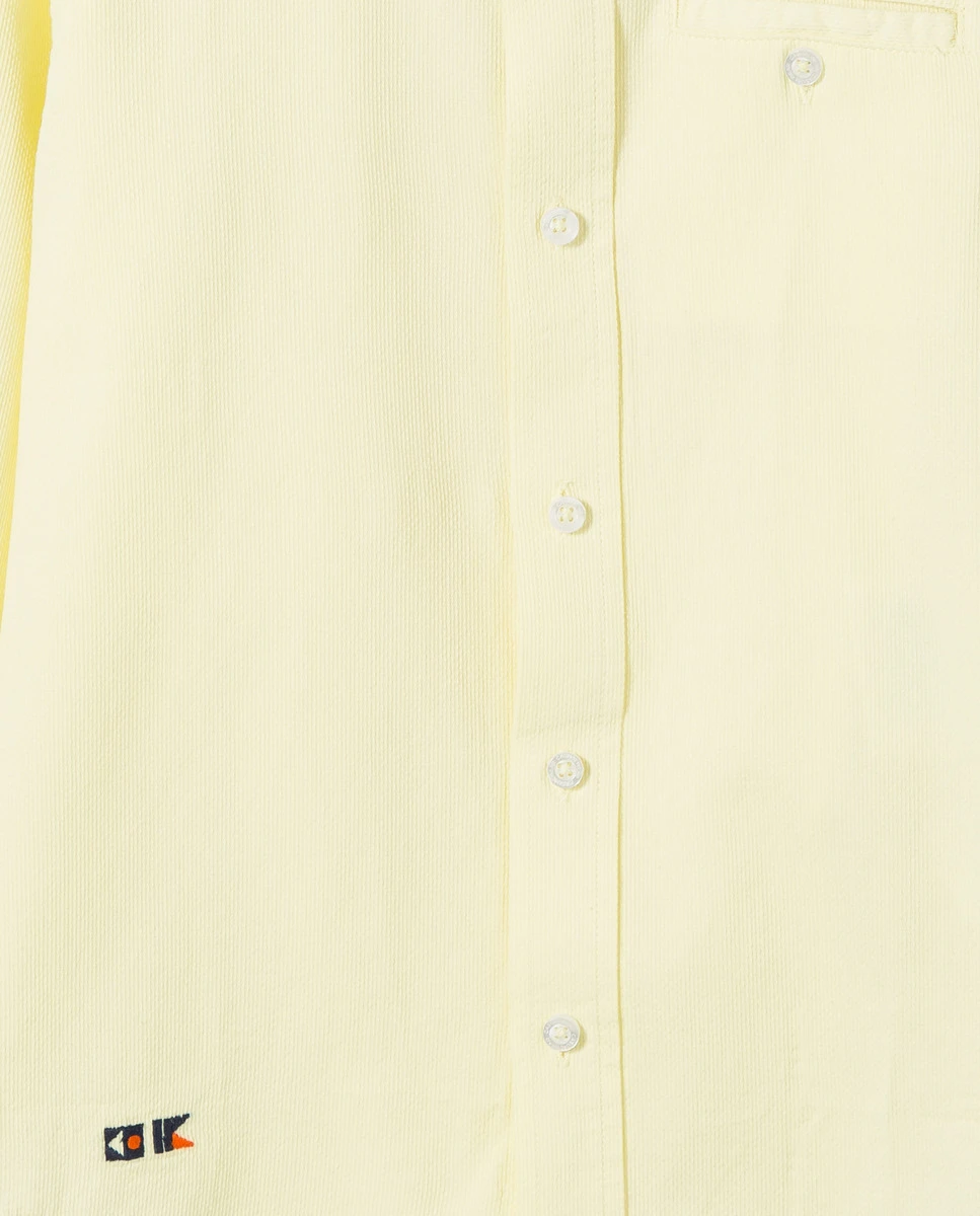 Camisa de amarillo con cuello mao|Camisas| - AliExpress