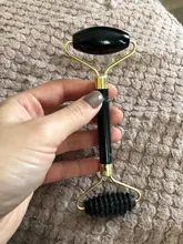 Rodillo de Jade de obsidiana, masajeador Gouache para cara, herramientas de cuidado para la piel Facial, corporal Natural, rodillos masajeadores de belleza