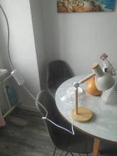 Desk-Lamp Eye-Protection Wooden Bedroom Reading LED Home-Decor Living-Room Creative Nordic