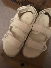 Sandalias de cuero de imitación para mujer, zapatos planos deportivos a la moda, Joker, con plataforma romana Ins, para verano, 2020