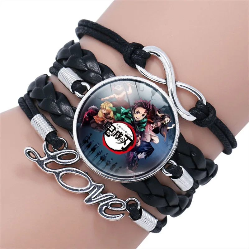 thumbnail image 1 of Pulsera trenzada de Anime Demon Slayer, accesorio de Cosplay, figura de Kamado Tanjirou Nezuko, pulseras de pareja, joyas, regalos para niños y niñas, 1 of 5