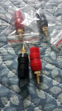 1 par (negro + rojo) de terminales Rojo Negro amplificador de conector Terminal de encuadernación conector tipo Banana para altavoz Jack adaptador de enchufe