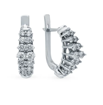 

Gold earrings with diamonds sunlight sample 585