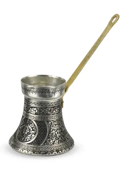

Embroidered Antique Thick Creamer Anatolian Turkish Coffee Pot Ottoman Arabic Tea Coffee Espresso Pots %100 Copper Cezve Ibrik