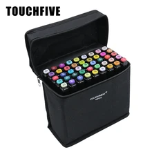 Спиртовой фломастер Touchfive для рисования, рисования, дизайна 30, 40, 60, 80, 168 цветов, двойная кисть, ручка для набросков, маркеры, товары для рукоделия