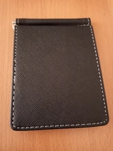 Billetera corta de piel sintética para hombre, billetera fina de marca