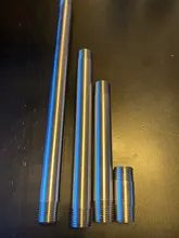 300mm Pipe-Fitting Extension-Tube 304-Stainless-Steel Connector Thread-Equal Male 50mm