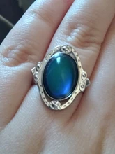 Vintage Color Retro cambio anillo Oval emoción sentimiento cambiante anillo de Control de temperatura de Color anillos para las mujeres