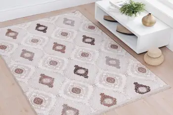 

Aksu Anti-Slip Soles Carpet Tassels 150x233 Divan Mink