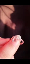 Anillos de Compromiso con diseño de Pata de Gato para mujer, anillos elegantes de circonia cúbica rosa para mujer, joyería de boda para mujer