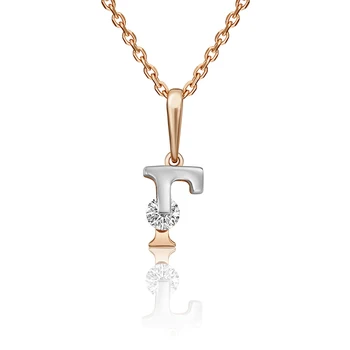 

Pendant made of 585 gold with cubic Zirconia, brand PLATINA, item No. 03-3119-г-501-1111-38, pendant for women