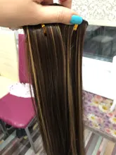 AliLeader-extensiones de pelo largo y recto para mujer, 16 pinzas, negro Natural, 6 unids/set, 22 pulgadas, pelo sintético