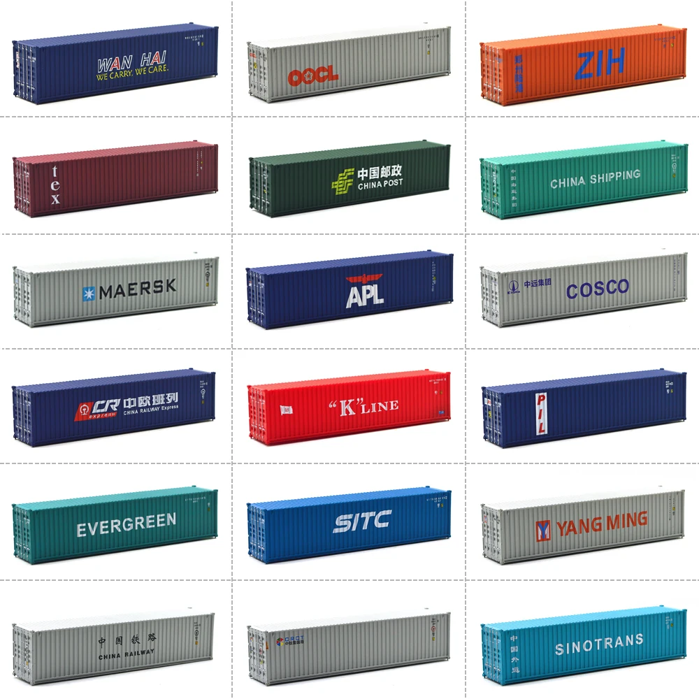 

1:87 HO Train Model 40 Feet Container Oceangoing Ship Freighter Boat Accessories Scale Model Parts Toys for Collection