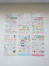 6 unidades/juego Kawaii, libro planificador de mercado de dibujo bonito, diario, decorar pegatinas de papelería, álbum de recortes transparente de PVC