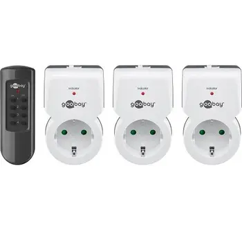 

Pack 3x Enchufe inalambrico con control remoto Blanco