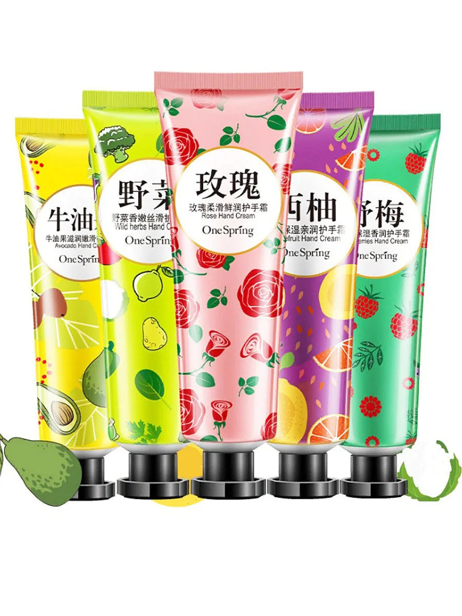 Набор кремов для рук Hand Cream "One Spring" (роза,авокадо,малина,цитрус,дикие травы) 5* 30 g YZC1370| | | АлиЭкспресс