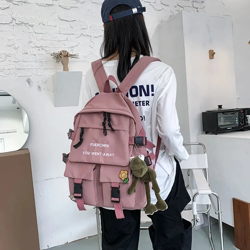 NEW School Bags Multifunction Women Backpack Teenager Girls Laptop Backpack Student Shoulder Bag Korean Style Schoolbag 2