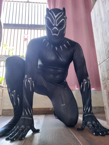 Super-herói Pantera Negra Cosplay Fantasia Spandex Licra Disfrages