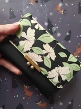 Flower Wallet Purse Female Medium-Printing Womens Cute Fold-Clutch Fashion Three Fresh