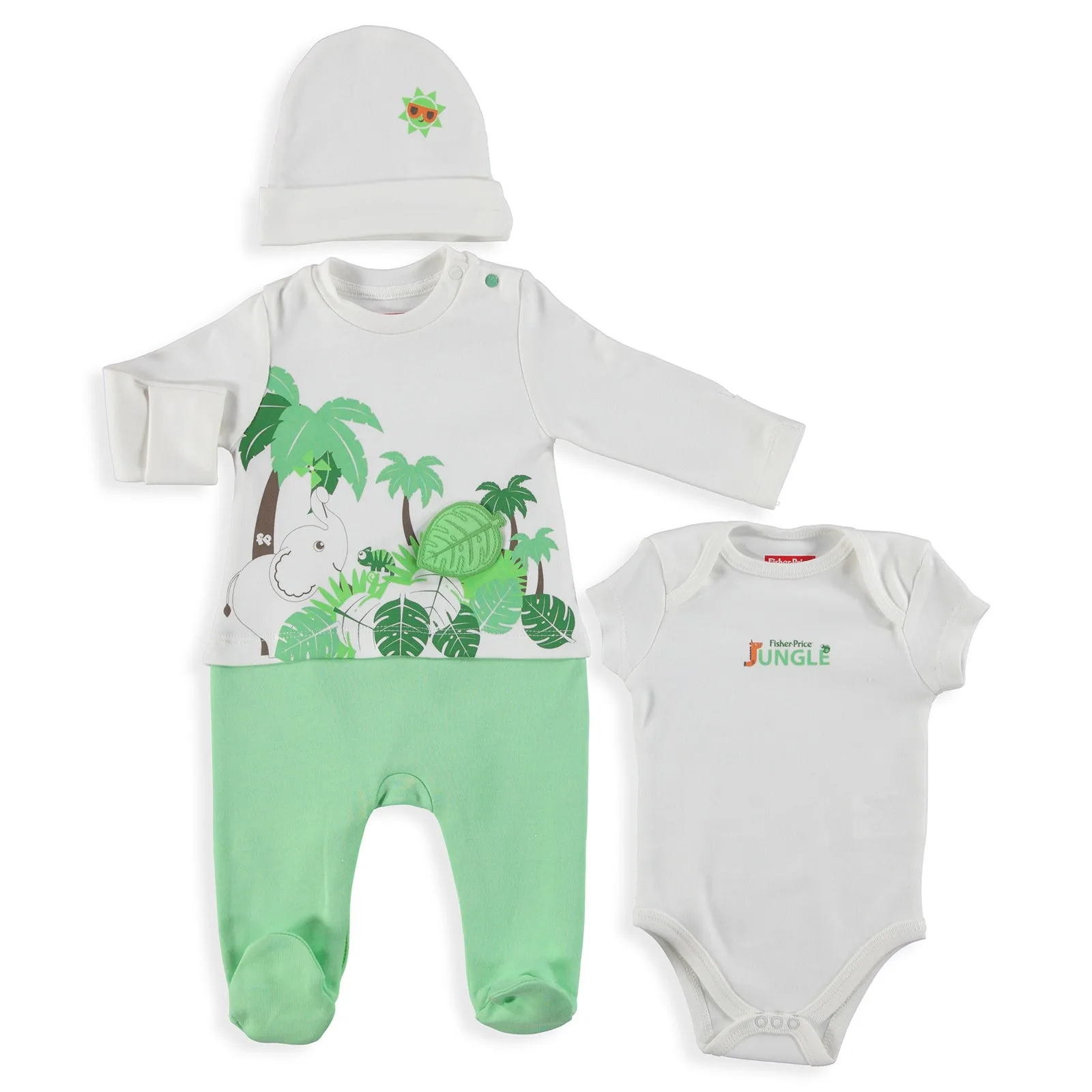 

ebebek Fisher Price Forest Baby Boy Romper Hat Bodysuit Set