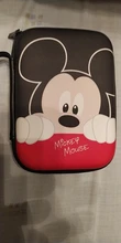 Monedero de dibujos animados de Mickey de Disney, monedero de minnie para niño y niña, bolso de almacenamiento de casco, cargador de cable de datos, caja de embrague