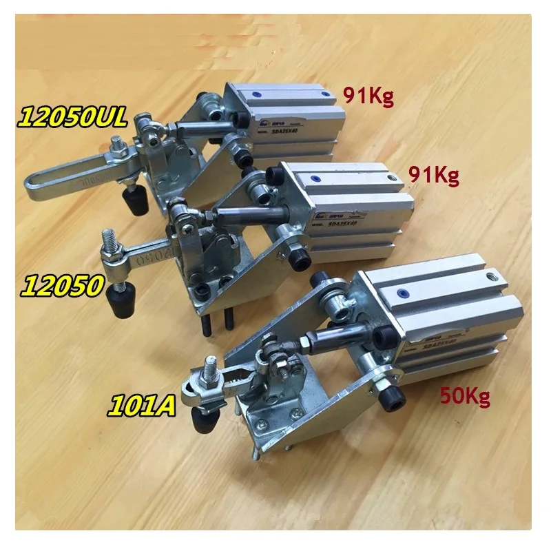 Pneumatic Air Powered Cylinder Hold Down Toggle Clamp Professional Push