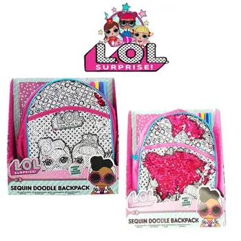 

LOL backpack REVERSIBLE sequin boxed 27CM for CHILD 1-4 years