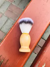 1PC profesional de los hombres brocha de afeitar con mango de madera de Nylon puro para hombres de limpieza de máscara cosméticos herramienta