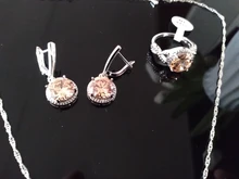 Conjunto de joyería de boda de plata 2020 para mujer, aretes y collar colgantes de circonita negra, conjunto de 3 piezas, disfraz de moda, novedad de 925