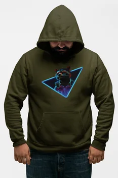 

Angemiel Wear Rocket Raccoon Green Men 'S Hooded Sweatshirt