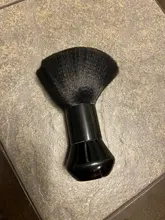 1PC negro cuello cara Duster cepillos para Barba Barbero Limpieza del cabello cepillo de cabello para salón de belleza de peluquería Estilo herramientas de maquillaje