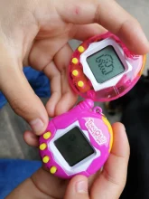 1 Uds transparente Tamagotchi electrónicos 90S nostálgico 49 en Virtual Cyber juguete Virtual electrónicos Perro Robot