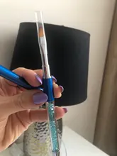 PinPai-pincel para manicura con diamantes de imitación, mango de Metal con diamante, pintura de uñas acrílicas, Gel UV