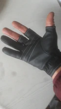 ABU Garcia-guantes de pesca de cuero de alta calidad, cómodos, antideslizantes, para pesca al aire libre, 1 par