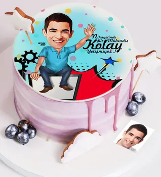 

Personalized Mr Computer Engineer Cartoon Printed Age Cake For Edible Sugar Paper-1