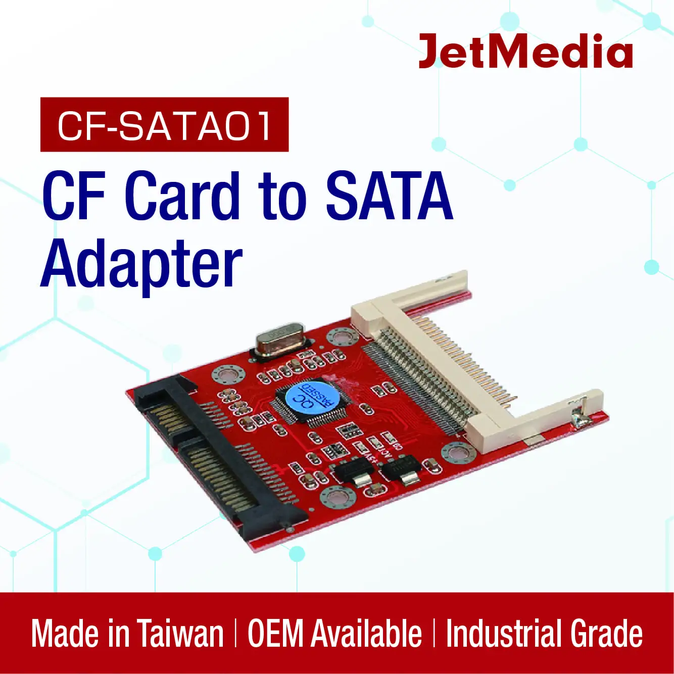 Адаптер CF карты к SATA JetMedia SATA01 высококачественный преобразователь в SATA|Компьютерные кабели и разъемы| |