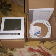 Termostato para calefacción de suelo regulador de temperatura, programable semanal, modo Manual, 230V 16A