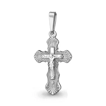 

Aquamarine Orthodox cross without inserts, 925 sterling silver