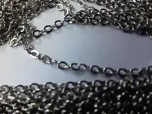 5 metros 1,5, 2,0, 2,5mm Oval cadenas para fabricación de joyería DIY suministros de pulsera de collar de cadena de resultados