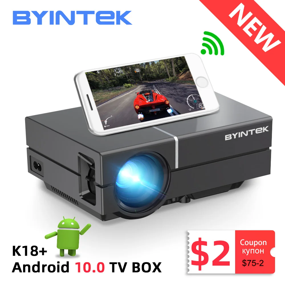 BYINTEK K8 мини портативный 720P 150 дюймов домашний кинотеатр цифровой ЖК видео