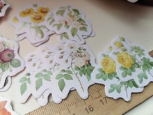 Paquete de 45 unidades de pegatinas Vintage de flores para manualidades, pegatinas para álbumes de recortes, papelería, planificador de confección de álbumes