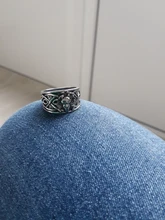 Anillo Vintage de plata fina con cola de zorro para hombre y mujer, Joyería de Halloween de fiesta Steampunk, regalos