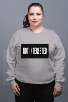 

Angemiel Wear Not İnterested Gray Female Sweatshirt