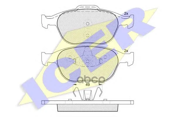 181537_колодки Дисковые Передние! Ford Focus St 170 2.0i 16v/Rs 01/Transit/Tourneo Connect All 02 Icer 181537 Icer арт. 181537