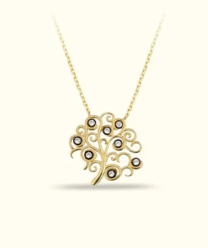 

Tree Themed Gold Necklace 02-390-K0106