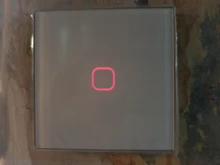 Minitiger-Interruptor táctil para luz de pared, estándar europeo, de lujo, de cristal blanco, 1 entrada y 1 vía