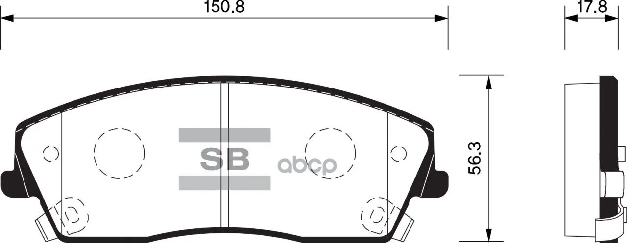 Колодки Тормозные Chrysler 300c 04- Передние Sangsin Brake Sp1507 Sangsin brake арт. SP1507